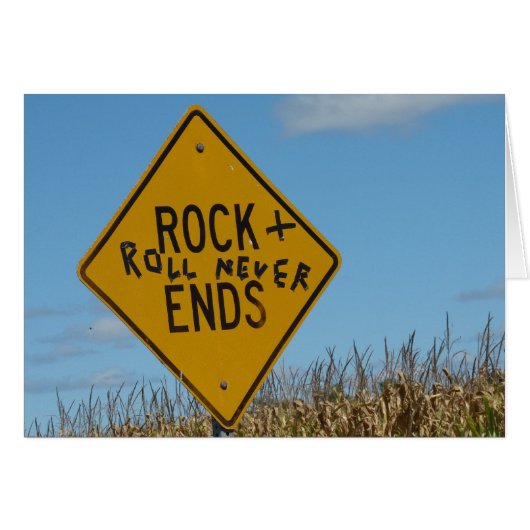 Rock + Roll nie endet, Fun Street Sign Graffiti (Vorderseite (Horizontal))