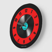 Rock & Roll Platten Große Wall-Uhr Wanduhr (Winkel)