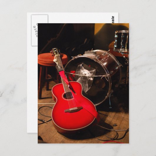 Rock & Roll Postkarte (Vorne/Hinten)