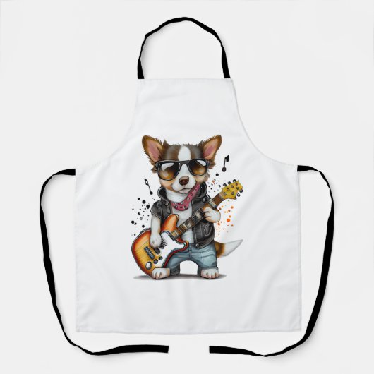 Rock Roll Puppy Dog (One) Schürze (Vorderseite)