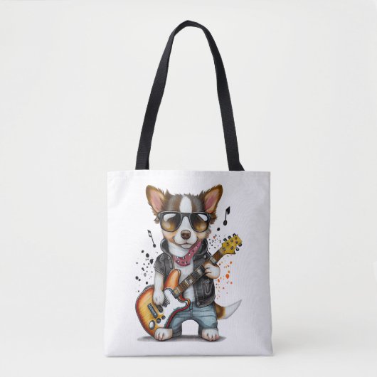 Rock Roll Puppy Dog (One) Tasche (Vorderseite)