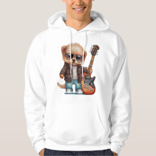 Rock Roll Puppy Dog (Zwei) Hoodie
