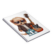 Rock Roll Puppy Dog (Zwei) Notizblock (Rechte Seite)
