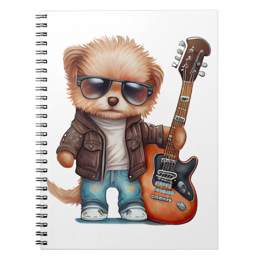 Rock Roll Puppy Dog (Zwei) Notizblock (Vorderseite)