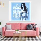Rock & Roll Queen Stretched Canvas Print Leinwanddruck (Insitu (Wohnzimmer))