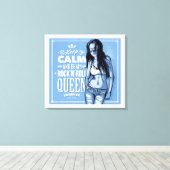 Rock & Roll Queen Stretched Canvas Print Leinwanddruck (Insitu (Holzboden))