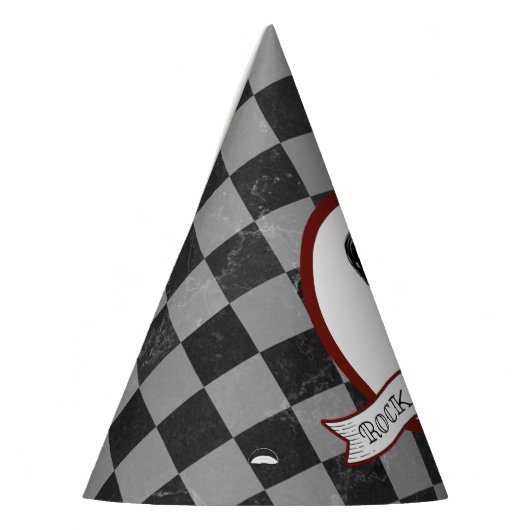 Rock & Roll Retro Microphone Rockabilly Paper Partyhütchen (Links)