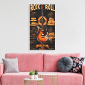 Rock & Roll Reverie: Electric Night Menu Leinwanddruck (Insitu (Wohnzimmer))