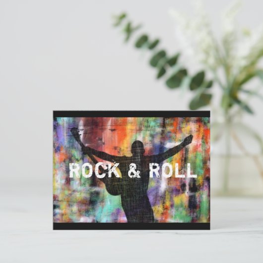 Rock & Roll Revolution Postkarte (Stehend Vorderseite)