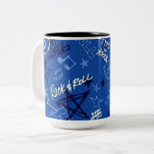 Rock & Roll Rock Star Blue Coffee Tasse (Vorderseite Links)