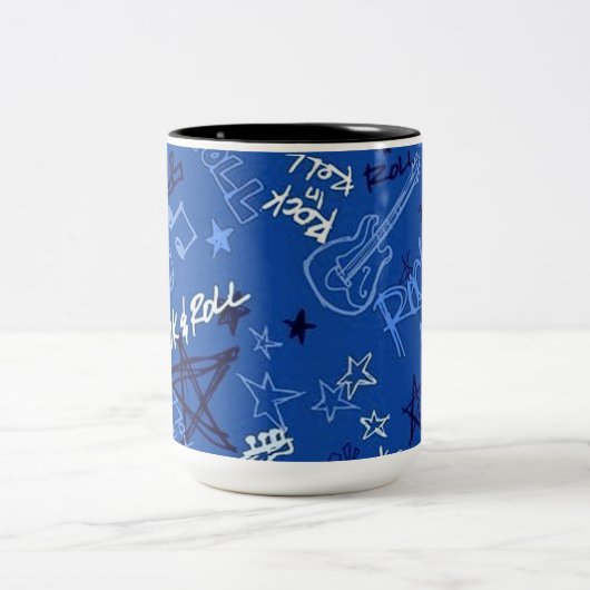 Rock & Roll Rock Star Blue Coffee Tasse (Mittel)
