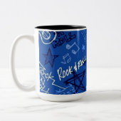 Rock & Roll Rock Star Blue Coffee Tasse (Links)