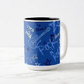 Rock & Roll Rock Star Blue Zweifarbige Tasse (VorderseiteRechts)