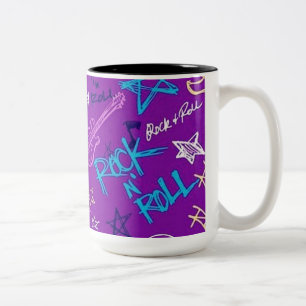 Rock & Roll Rock Star Lila Coffee Tasse