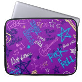 Rock & Roll Rock Star Lila Laptop-Sieb Laptopschutzhülle (Vorderseite)