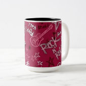 Rock & Roll Rock Star Red Coffee Tasse (VorderseiteRechts)