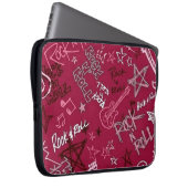 Rock & Roll Rock Star Red Laptop Sleeve (Vorne Rechts)