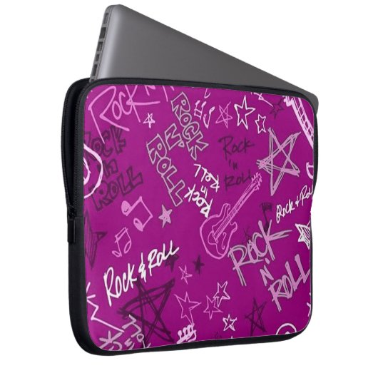 Rock & Roll Rock Star Rock Pink Notebook-Sieb Laptopschutzhülle (Vorne Rechts)