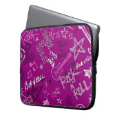 Rock & Roll Rock Star Rock Pink Notebook-Sieb Laptopschutzhülle (Vorderseite Links)