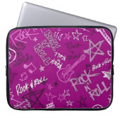 Rock & Roll Rock Star Rock Pink Notebook-Sieb Laptopschutzhülle (Vorderseite)