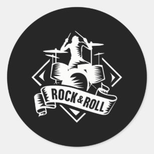 Rock & Roll Rocker Rock and Roll Music Liebhaber Runder Aufkleber