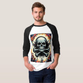 Rock & Roll Schädel Festival T-Shirt (Vorne ganz)