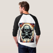 Rock & Roll Schädel Festival T-Shirt (Schwarz voll)