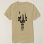 Rock & Roll Skeleton Design Gitarre Lover T-Shirt (Design vorne)