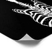 Rock & Roll Skeleton Gitarre Lover Geschenk Poster (Ecke)