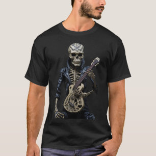 Rock & Roll Skeleton Gitarre Lover Geschenk T-Shirt