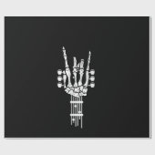 Rock & Roll Skeleton Gitarre LoWrapping Paper Geschenkpapier (Flach)