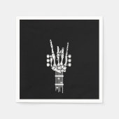 Rock & Roll Skeleton Gitarrenmusik Lover Serviette (Vorderseite)
