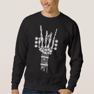 Rock & Roll Skeleton Gitarrenmusik Sweatshirt
