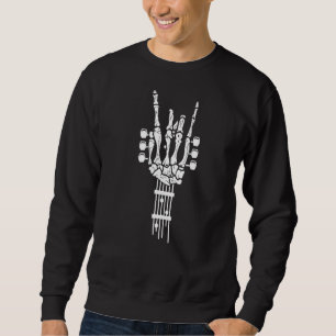 Rock & Roll Skeleton Gitarrenmusik Sweatshirt