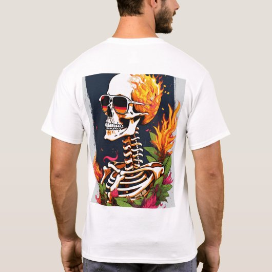 Rock & Roll Skull Crossbones T-Shirt Design (Rückseite)