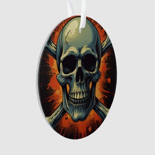 Rock & Roll Skull Ornament (Vorderseite)