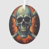 Rock & Roll Skull Ornament (Vorderseite)