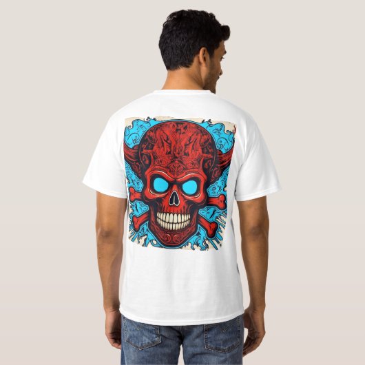 Rock & Roll Skull - Zeitloser Geist der Rebellen � T-Shirt (Schwarz voll)