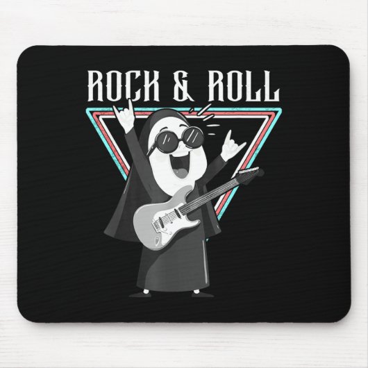 Rock & Roll Spaß Grafik Illustration Mousepad (Vorne)