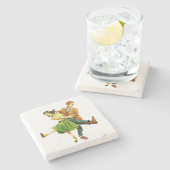 "Rock & Roll" Steinuntersetzer (Seitenansicht)