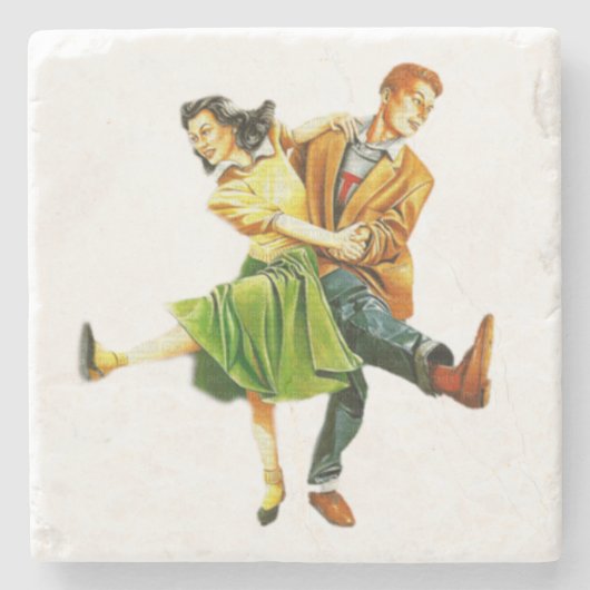 "Rock & Roll" Steinuntersetzer (Vorderseite)