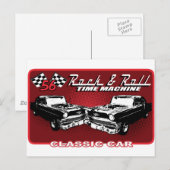 Rock & Roll Time Machine Postkarte (Vorne/Hinten)