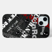 Rock & Roll Typografie - schwarz Case-Mate iPhone Hülle (Rückseite (Horizontal))
