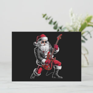 Rock & Roll Weihnachten Santa Claus Gitarrist