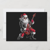 Rock & Roll Weihnachtsmann-Claus Gitarrist Feiertagskarte (Vorderseite)