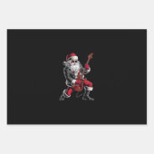 Rock & Roll Weihnachtsmann-Claus Gitarrist Geschenkpapier Set (Vorderseite)