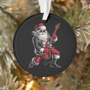 Rock & Roll Weihnachtsmann-Claus Gitarrist Ornament
