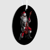 Rock & Roll Weihnachtsmann-Claus Gitarrist Ornament (Vorderseite)