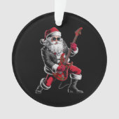 Rock & Roll Weihnachtsmann-Claus Gitarrist Ornament (Vorderseite)