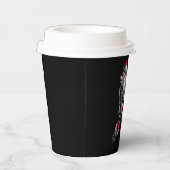 Rock & Roll Weihnachtsmann-Claus Gitarrist Pappbecher (Rechts)